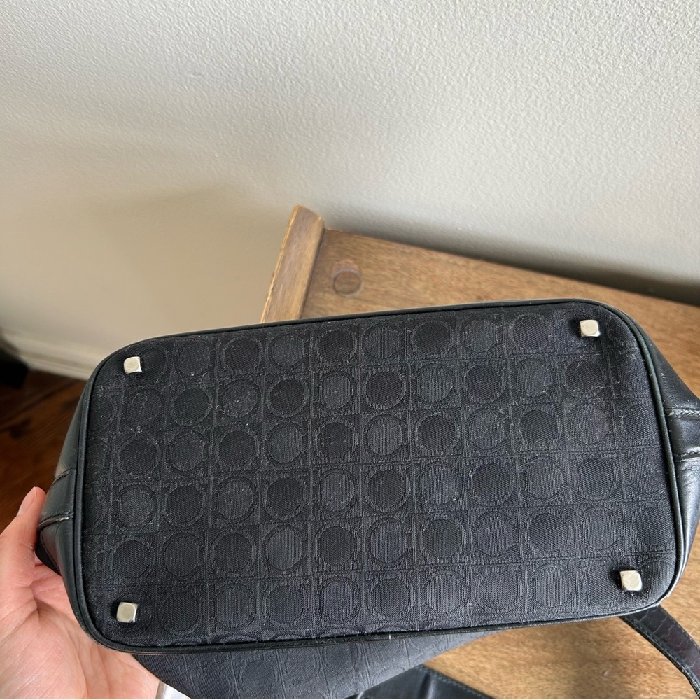 Vintage Salvatore Ferragamo Shoulder Bag | leather and canvas purse - Picture 8 of 12